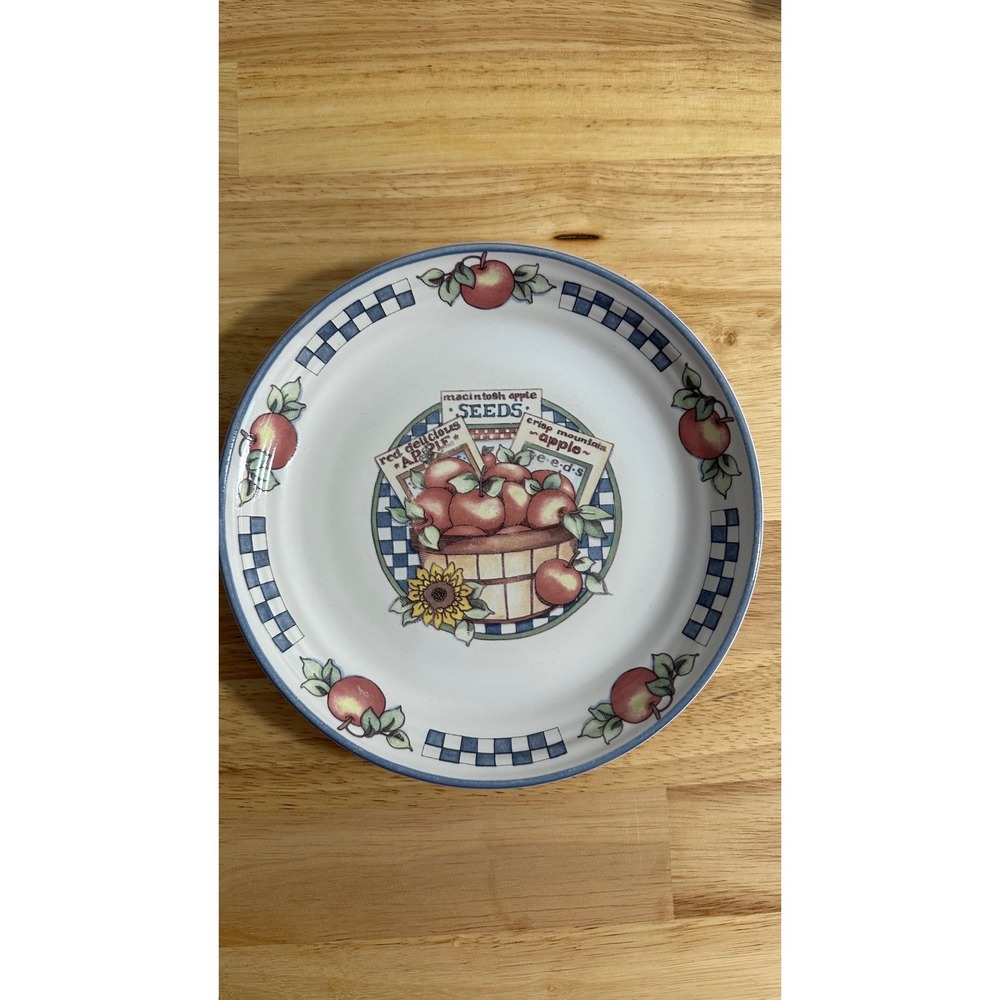 International China Tableworks Appletime Stoneware Salad Plate 7.75" 1995 Apple